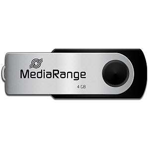 STICK 4GB MEDIARANGE MR907 B - black - silver
