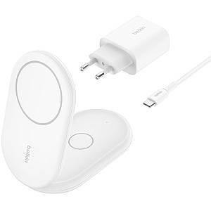 Belkin Wireless BOOST CHARGE Qi2 Ladestation 15W. weiss