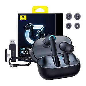 Baseus Headphones In Ear TWS AeQur G10 Gaming PS5/PC/Switch  Cluster Black