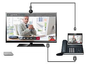 Yealink MS Teams Video Phone with 8.0 Touch Screen, Camera, HDMI, USB, Bluetooth, Wi-Fi & Hybrid Mode VP59 TEAMS