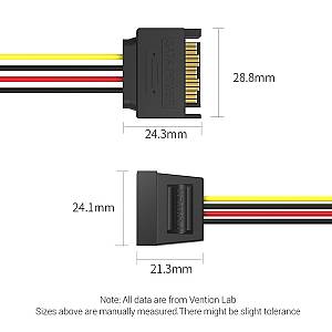 Vention IT Cable SATA 15P Power Extension 0.3m KDABY