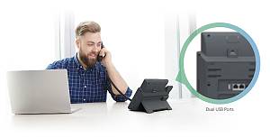 Yealink IP Phone Desktop PoE 4.3 Gigabit, USB, Expansion, Color Screen T46U