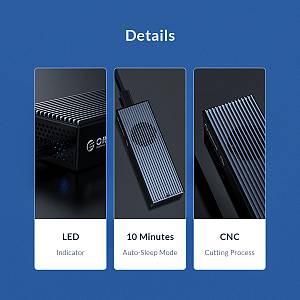 Orico USB-C 3.2 M2 NVME SSD Aluminum Enclosure Black M2PVC3-G20