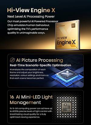 Hisense 65UXKQ  65 4K Smart QLED MINI LED 120hz Gaming TV