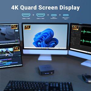 MINIX Mini PC Intel Core i5-12600H 16GB DDR5, 1TB SSD, Dual Lan, 2xHDMI/TB4/USB-C, Win11 Pro NGC512-1T