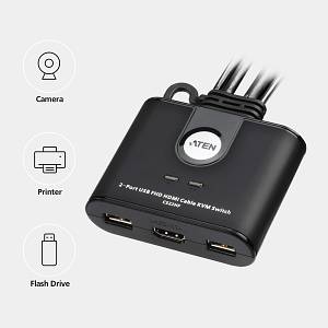 ATEN CS22HF USB FHD HDMI Kabel Switch 2-Port