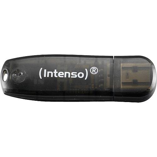 STICK 16GB 2.0 Intenso Rainbow Line black