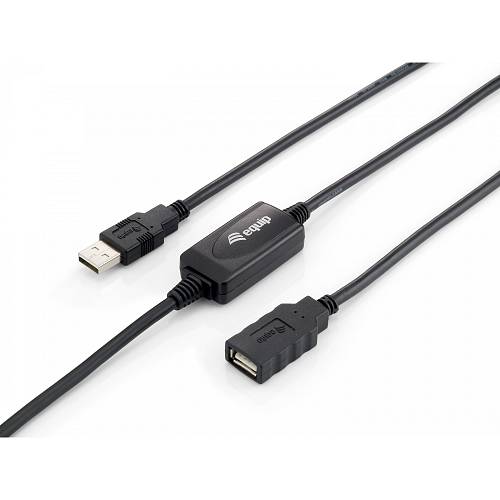 Equip Kabel USB-A 2.0 -> A Verl. St/Bu 10.00m 480Mbps akt.sw