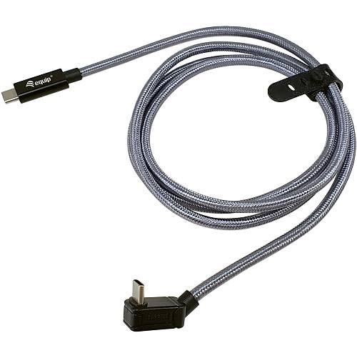Equip Kabel USB-C 3.0 -> C wink. St/St 1.00m 5A 4K/60Hz sw