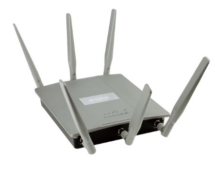 Dlink Access Point, Wirelles AC1750 1300MPBS, 802.11ac, Simultaneous Dual Band Poe, Client, Wds, Managed, 6x External Antennas (3x4dBi 2.4ghz, 3x6dbi 5ghz), 2x Glan Ports (1xPoE), Up To 8 Ssid/vlans