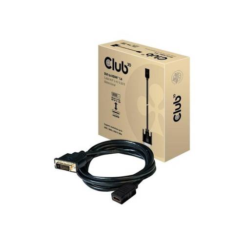DVI to HDMI 1.4 Cable M/F 2m/6.56ft Bidirectional