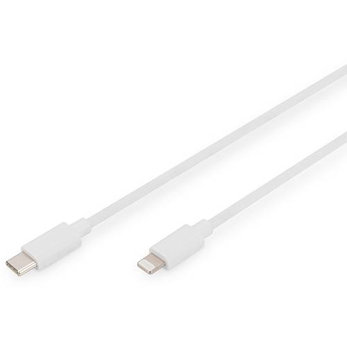 DIGITUS USB Kabel USB-C St. -> Lightning St.. MFI 2M weiß