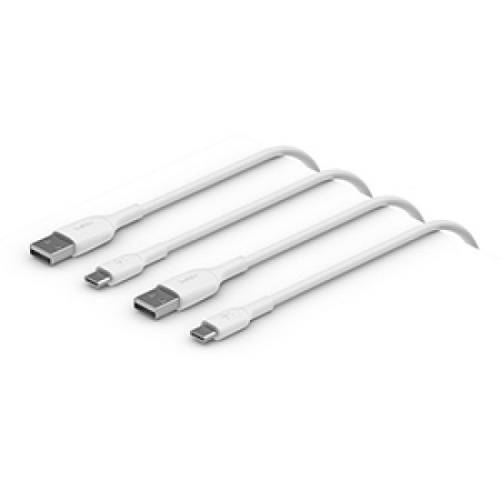 USB-A to USB-C Cable, 1M, White, 2pack
