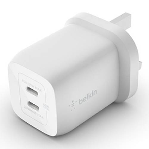 65W DUAL USB-C GAN WALL CHARGER WITH PPS, WH
