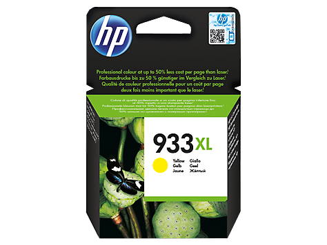 Hp Ink Cartridge Yellow High Yield, Hp 933XL, For Printers Officejet 6100, 6600, 6700, 7110, 7612, - 825 Pages