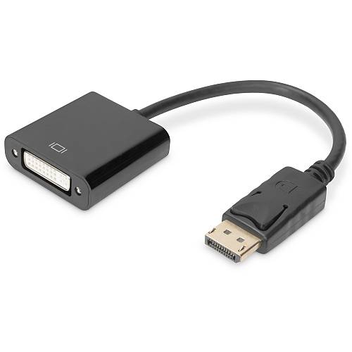 DIGITUS DisplayPort Adapter DP -> DVI 0.15m Verriegelung