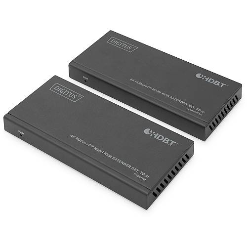 DIGITUS 4K HDBaseT 1x4 HDMI KVM Extender Set. 70m