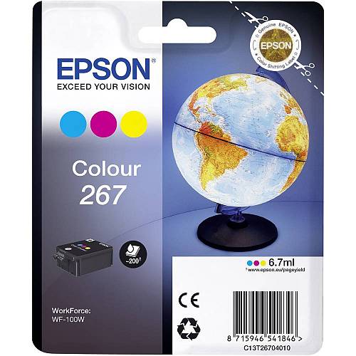 Epson Ink Cartridge Colour 267 For Wf-100w