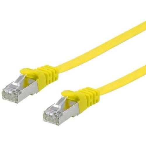 Equip Patchkabel Cat6A U/FTP 2xRJ45 1.00m yellow Flach LSZH Polybeutel