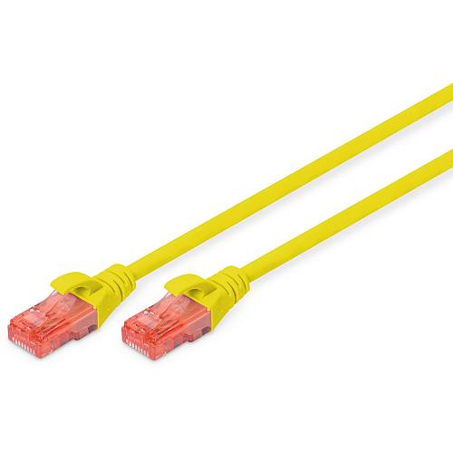 DIGITUS Patchkabel Cat6 U/UTP 2xRJ45 1.0m yellow LSZH