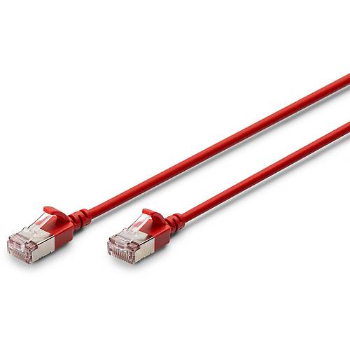 DIGITUS Patchkabel CAT 6A F/FTP Slim 5.00m rot