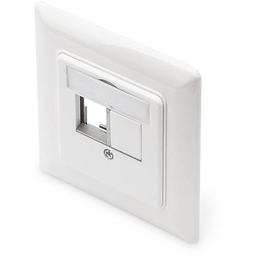 DIGITUS Leerdose mit Zentralplatte u. Rahmen. 2x Keystone