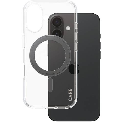 CARE Case Feature Black Kickstand MagSAFE iPhone 16