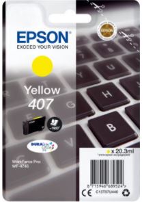 Epson Ink Cartridge Cyan L 407, For Wf-4745dtwf 1900 Pages