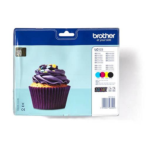 LC123VALBP VALUE PACK BK,C,M,Y 600p EACH BROTHER LC123VALBP