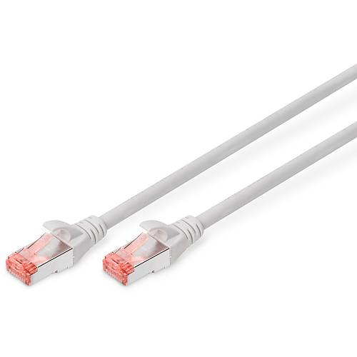 DIGITUS PatchCable Cat6 S/FTP 2xRJ45 0.25m grau Hebelschutz Polybeutel