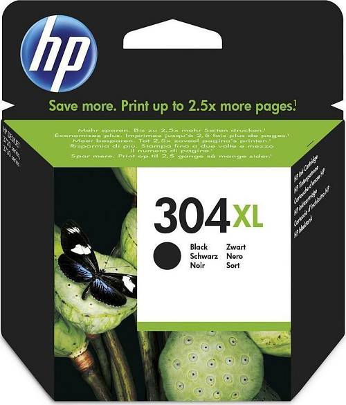 Hp Ink Cartridge Black High Yield, Hp 304XL, For Printers Inkjet All In One 2620, 2630, 2632, 2633, 3762 - 300 Pages