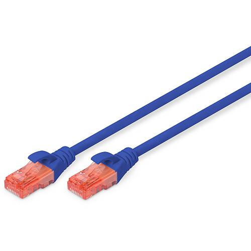 DIGITUS Patchkabel Cat6 U/UTP 2xRJ45 0.5m blau LSZH