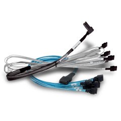 RAID Kabel SAS Mini SAS HD auf 2x OCulink U.2 Enabler (SFF8643 auf 2x SFF8612) 1m