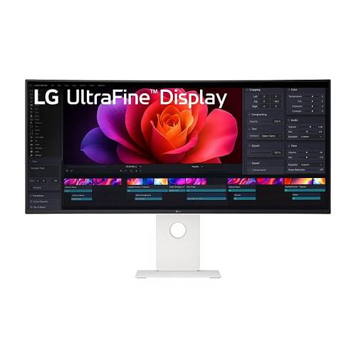 101.6 cm/40 (5120×2160) LG 40U990A-W 21:9 NanoIPS 5 ms 120Hz Thunderbolt 5 (96W) HDMI 2.1×2 DP2.1 USB-C KVM Daisy-Chain Curved White