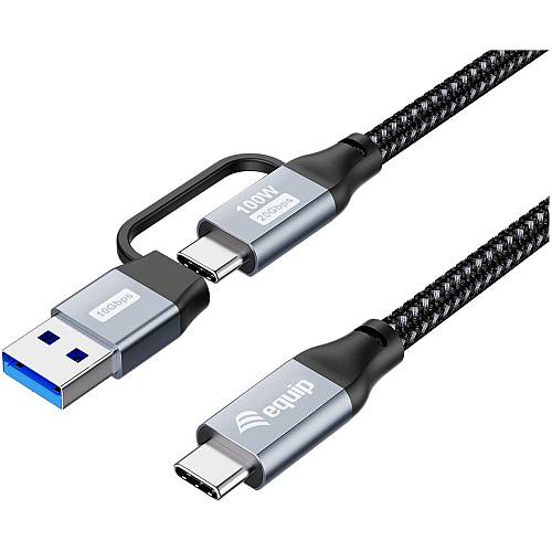 Equip Kabel USB-C 3.2 -> C/A St/St 1.00m 20Gbps black