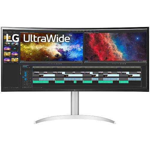 96.5cm/38 (3840x1600) LG UltraWide 38BQ85C-W 21:9 UWQHD IPS Curved 5ms 75Hz HDMI DP USB-C Speaker White