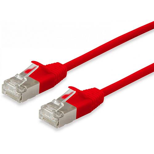 Equip Patchkabel Cat6A F/FTP 2xRJ45 1.00m rot Slim LSZH Polybeutel