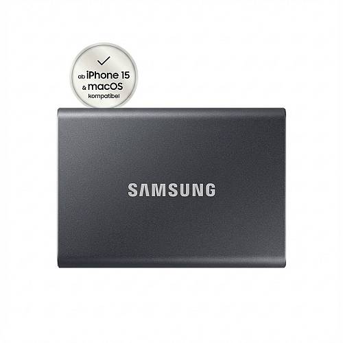 Samsung Portable T7 Shield 1 TB USB 3.2 Gen2 Typ-C Schwarz PC/Mac inkl. SmallRig-Halterung MagSafe