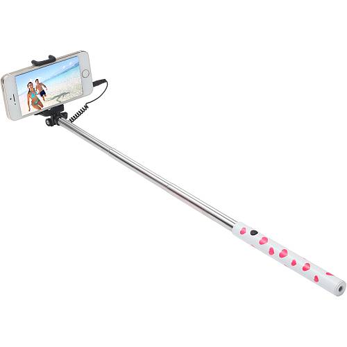 Ultron Selfie-Stick Hot Shot white pink heart