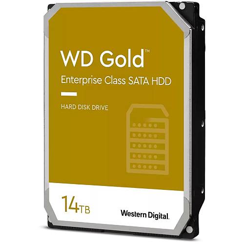 WD Gold 14TB SATA 6Gb/s 8.89cm 3.5Zoll 512MB cache 7200rpm internal RoHS compliant Enterprise HDD Bulk