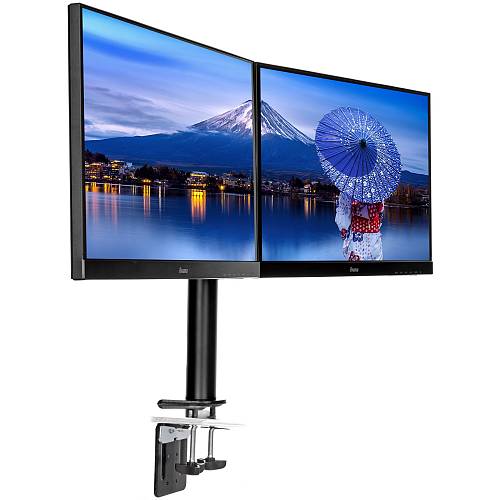 Z Iiyama DS1002C-B1 Dual-Monitor Klemmhalterung 75x75 / 100x100 VESA