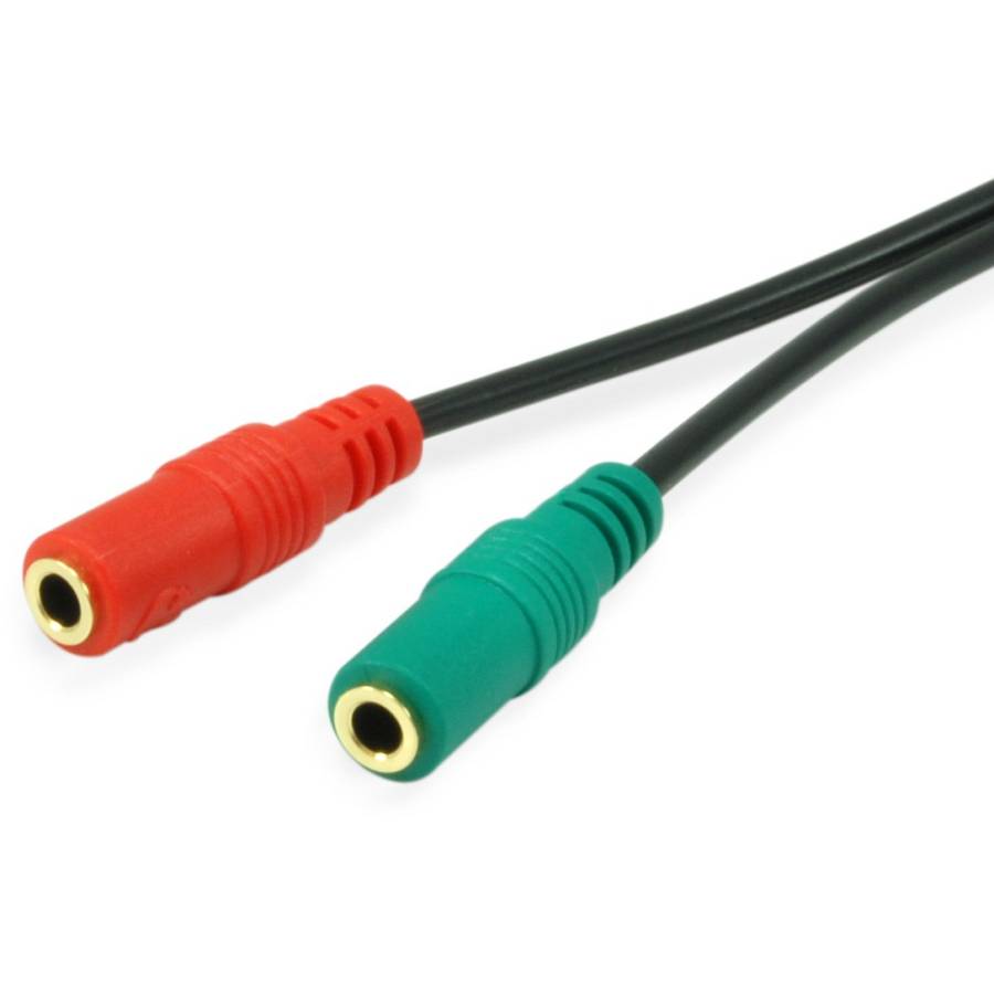 Equip Audio Cable 3.5mm 1x/2x St/Bu 0.15m Y-Cable
