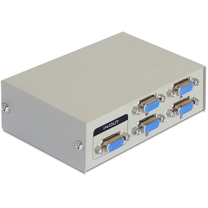 DELOCK Switch 4-port VGA manuell bidirektional