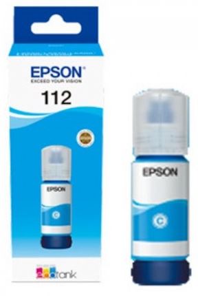 Epson Ink Bottle Cyan 112, 1 X 70.0 Ml, 6K Pages, For Its L6550, L6570, L6580, L15150, L15160, L11160, L6490, L6460, L15180