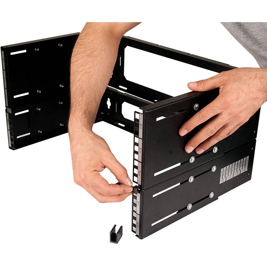 DIGITUS Wandhalterung Patch-Halter 19 4HE black