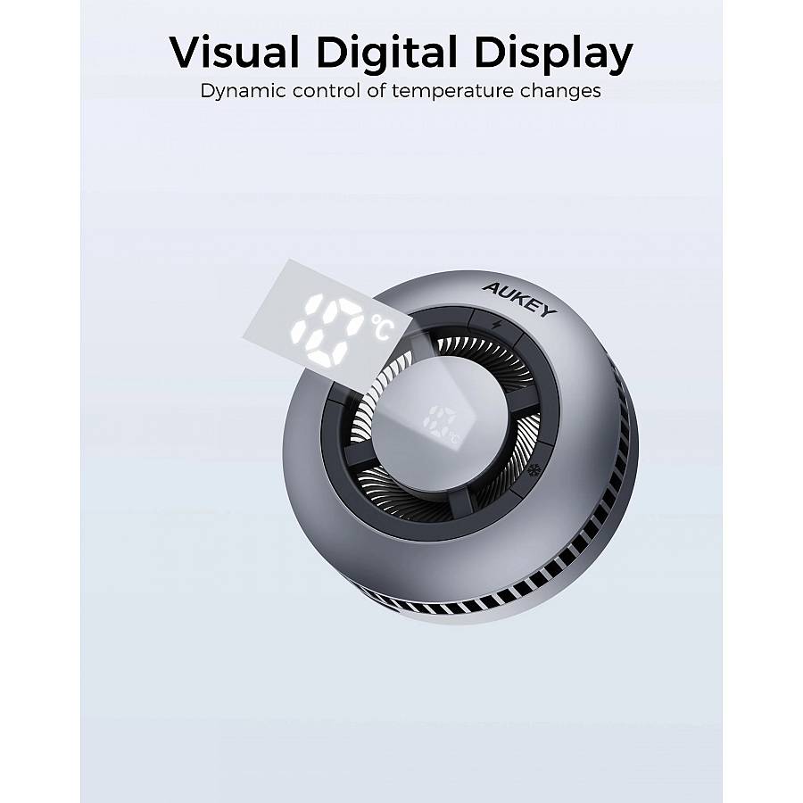 Aukey MagFusion GameFrost Qi2 Magnetic Wireless Charger Black