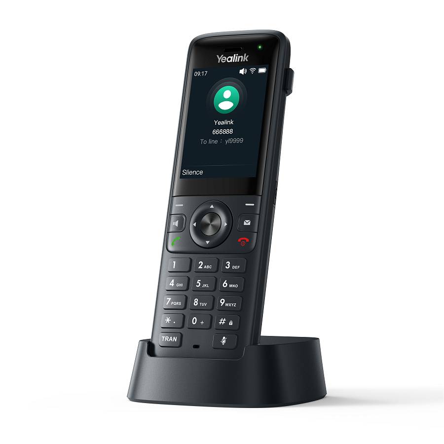 Yealink IP Phone Cordless Wi-Fi 6 Handset Roaming Dual Band with Bluetooth AX83H