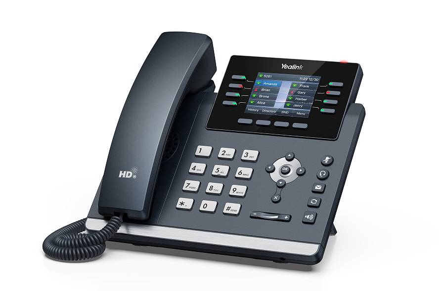 Yealink IP Phone Desktop PoE 2.8 Gigabit, USB, Expansion & Color Screen T44U