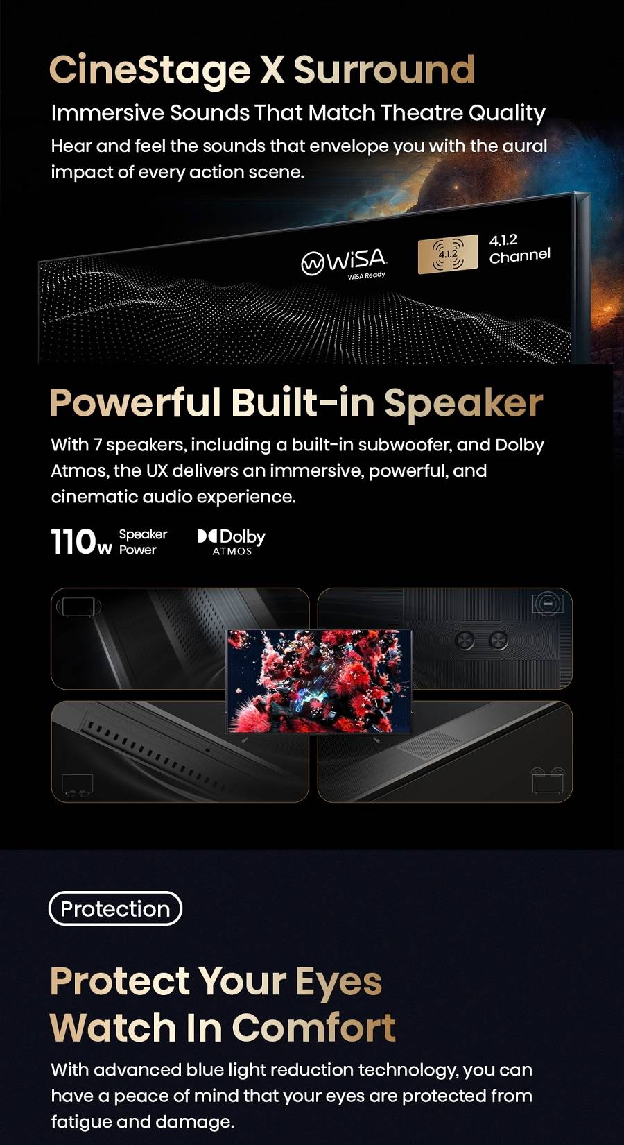 Hisense 65UXKQ  65 4K Smart QLED MINI LED 120hz Gaming TV