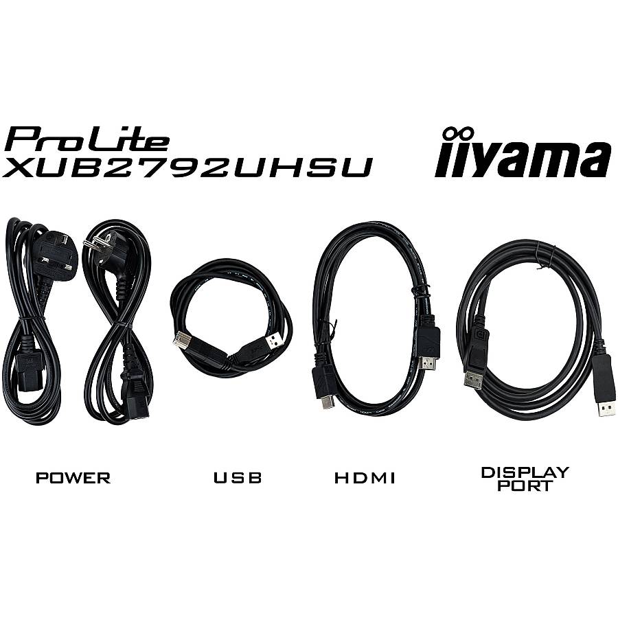 68.5cm/27 (3840x2160) iiyama ProLite XUB2792UHSU-B6 16:9 4K IPS 4ms 60Hz DP HDMI USB Speaker Pivot Black